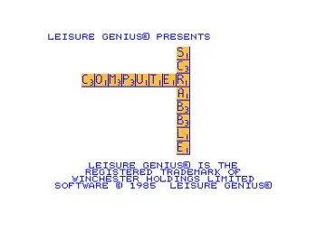 Computer Scrabble (UK) (1985) screen shot title